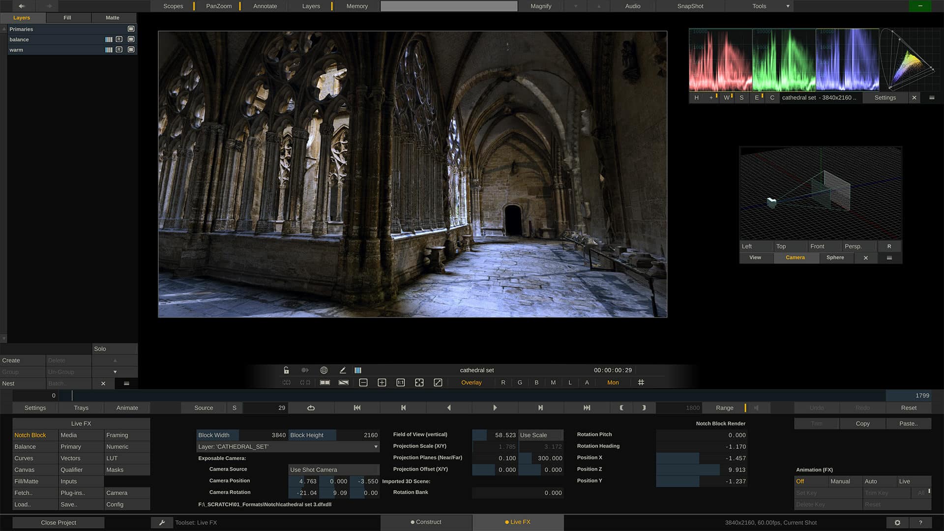 live fx with a notch block loaded small digital production
