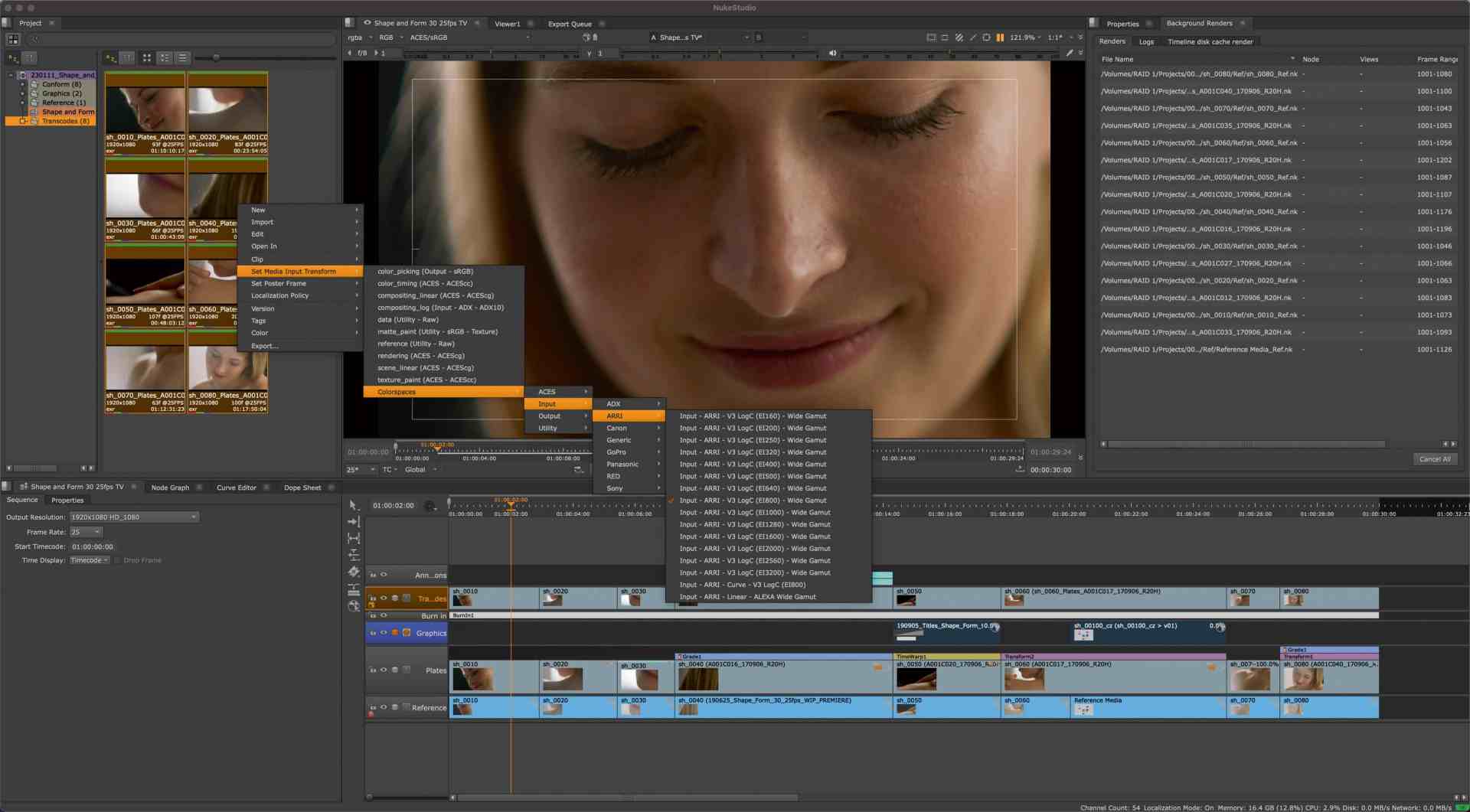 a closeup of a womans face smiling softly displayed within a video editing software interface featuring timeline and various editing options digital production A close-up of a woman's face, smiling softly, displayed within a video editing software interface featuring timeline and various editing options.