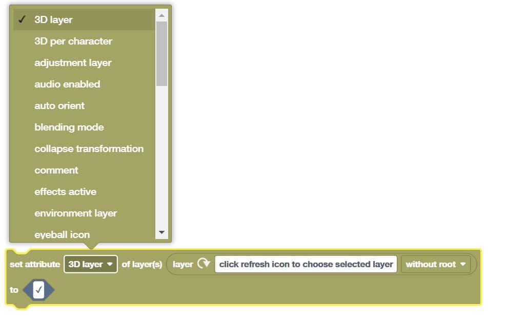 bild 6 attribut für layer setzen digital production In den Nodes für Layer lassen sich die Attribute ändern. Per Anweisung wird der Modus der Ebenen manipuliert. In Verbindung mit Loops wendet man diese Operation auf mehrere Layer automatisch an.