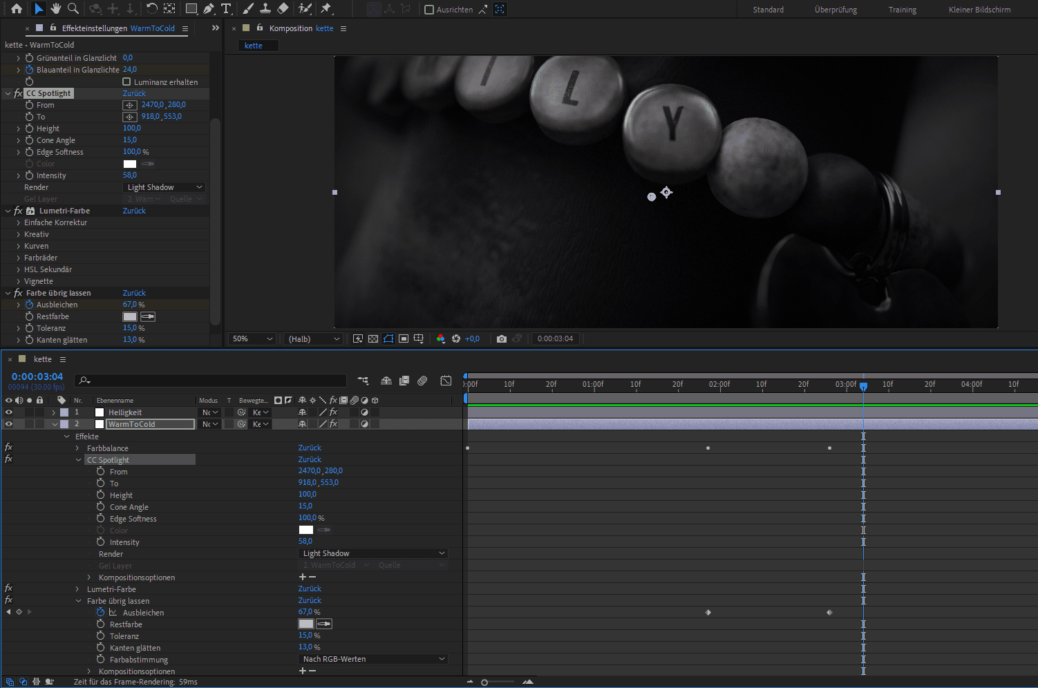 falling apart after effects warmtocold colorgrading digital production