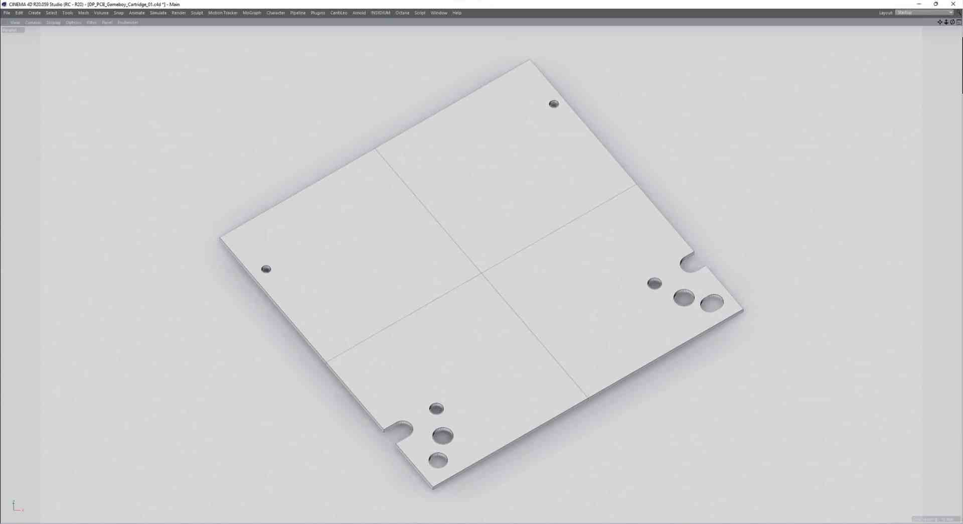 a flat square panel with four quadrants and multiple circular cutouts on the edges displayed on a light gray background the panel appears to be a 3d model emphasizing its geometric features digital production A flat, square panel with four quadrants and multiple circular cutouts on the edges, displayed on a light gray background. The panel appears to be a 3D model, emphasizing its geometric features.