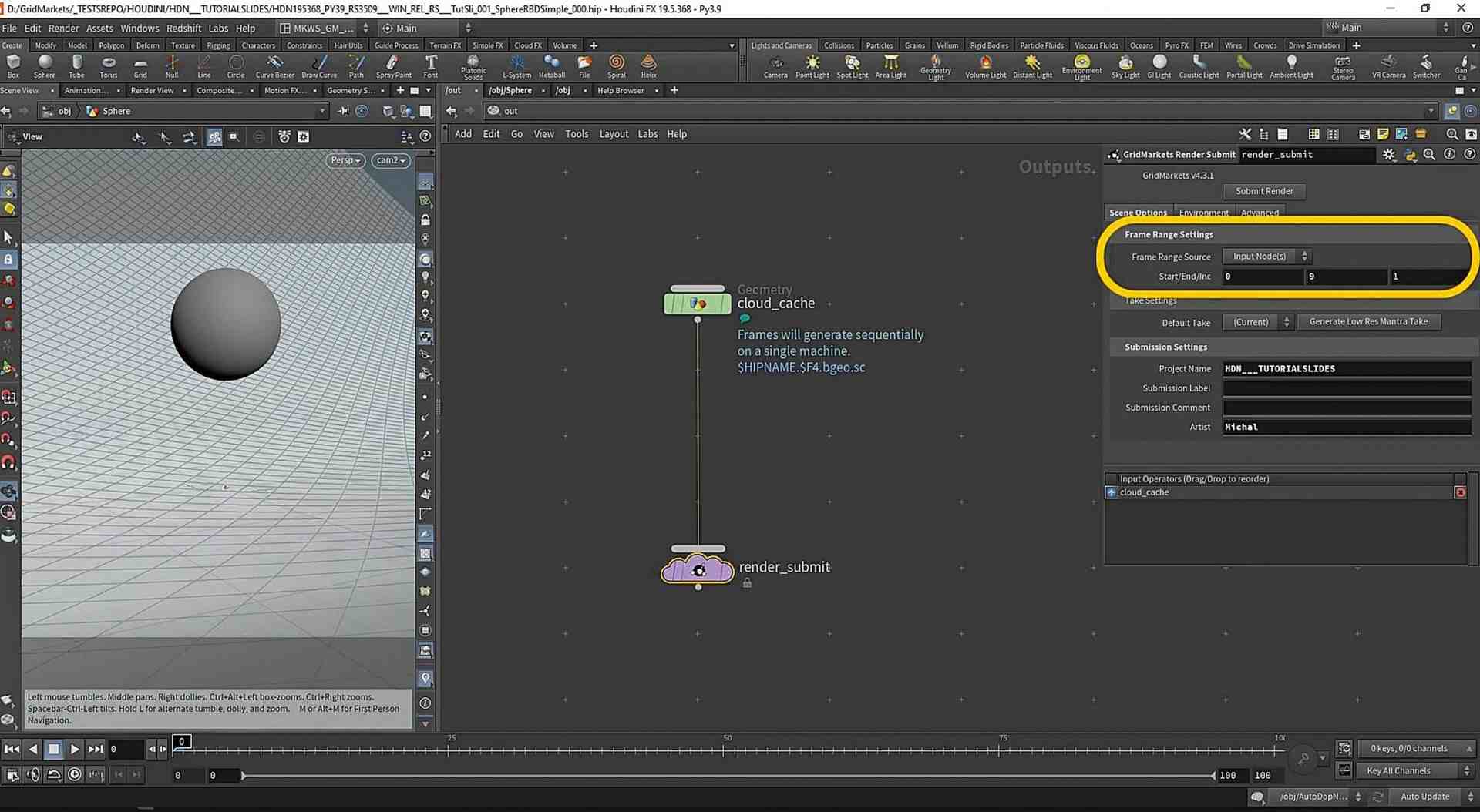 a screenshot of a 3d modeling software interface displaying a gray sphere on a grid background a node graph is visible with a selected node showing parameter settings on the right side of the screen digital production A screenshot of a 3D modeling software interface displaying a gray sphere on a grid background. A node graph is visible with a selected node showing parameter settings on the right side of the screen.
