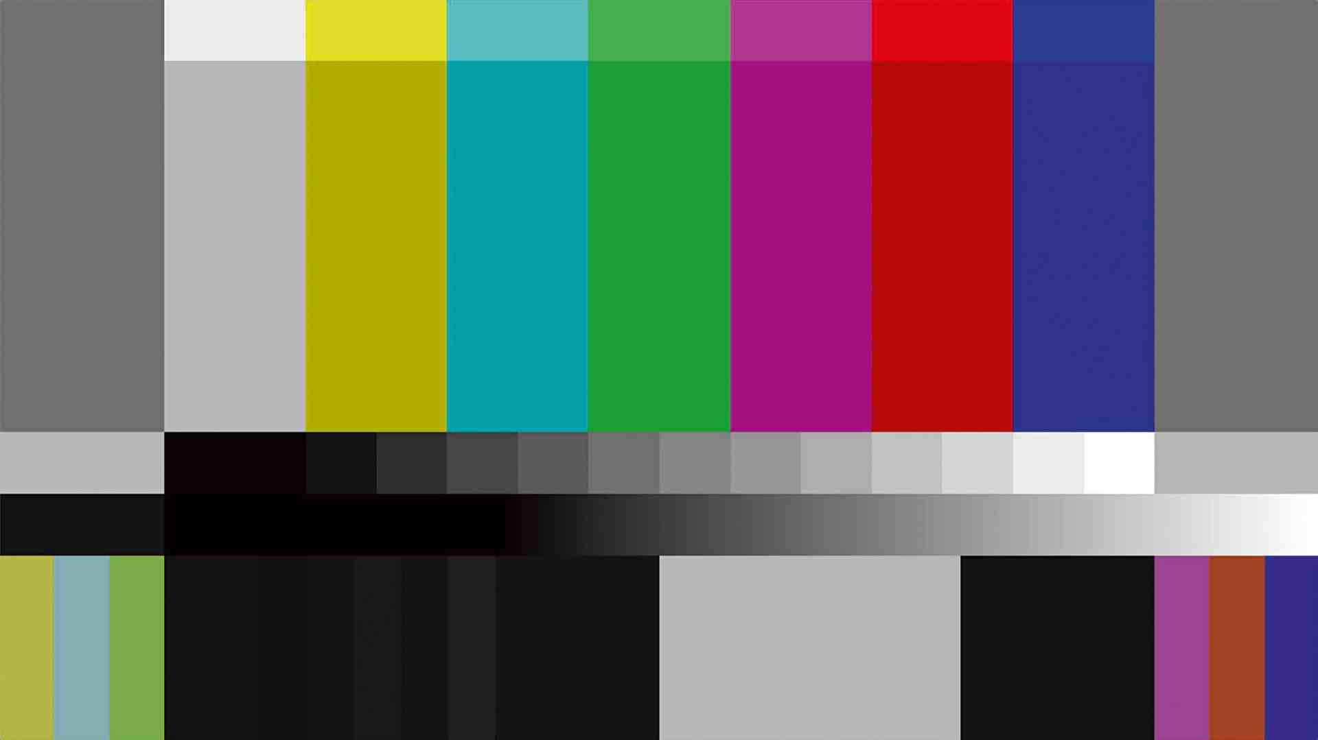 a color test pattern featuring vertical stripes in various colors including gray yellow green cyan magenta red blue and black along with a black and white bar at the bottom digital production A color test pattern featuring vertical stripes in various colors including gray, yellow, green, cyan, magenta, red, blue, and black, along with a black and white bar at the bottom.