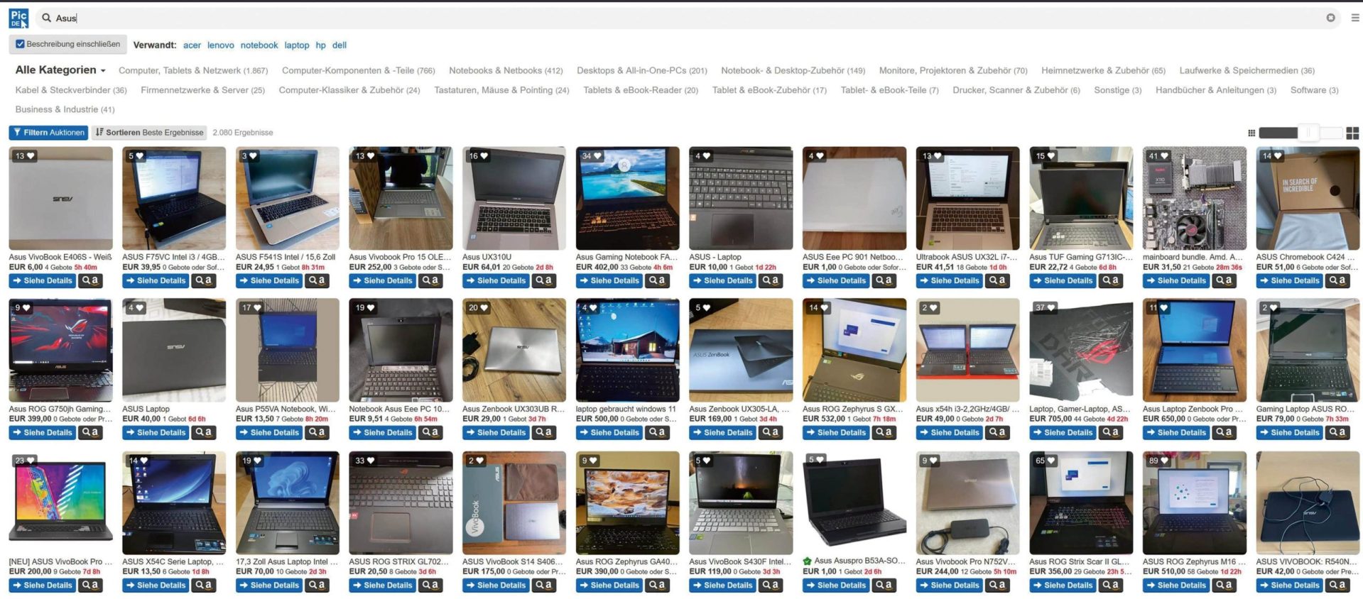 a grid of laptop images displayed on a website showcasing various models and arrangements with different backgrounds and angles each image is labeled with a product description and price digital production A grid of laptop images displayed on a website, showcasing various models and arrangements with different backgrounds and angles. Each image is labeled with a product description and price.