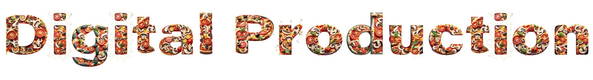 text digital production in floral design digital production Text 'Digital Production' in floral design