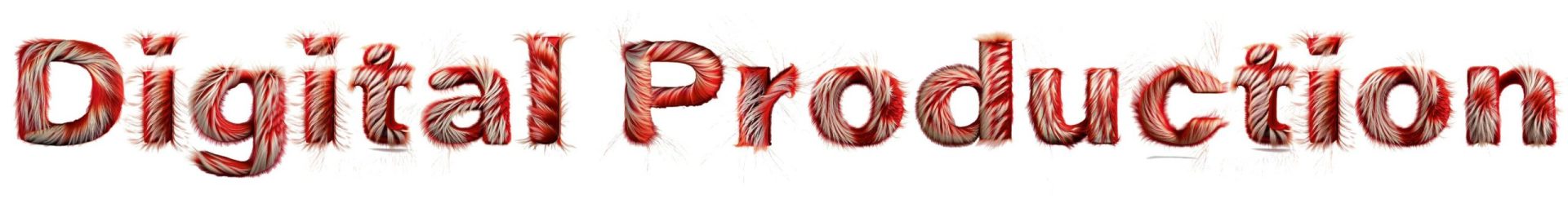 text digital production in stylized font digital production Text: Digital Production in stylized font