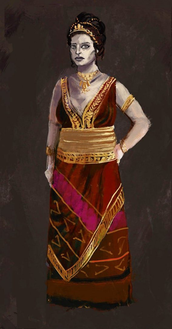 woman in traditional dress with elaborate jewelry digital production Woman in traditional dress with elaborate jewelry