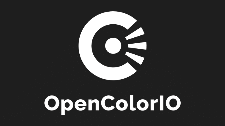 opencolorio logo on a black background digital production OpenColorIO logo on a black background