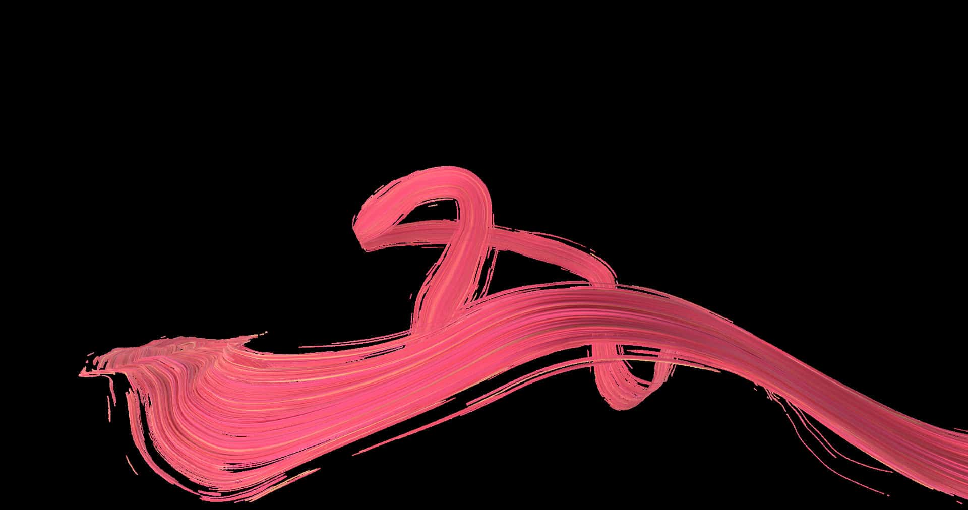 a vibrant pink brushstroke against a black background creating a flowing and abstract design digital production A vibrant pink brushstroke against a black background, creating a flowing and abstract design.