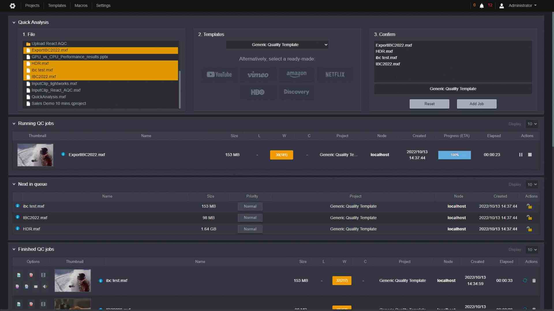 editing software interface showing projects and templates digital production Editing software interface showing projects and templates