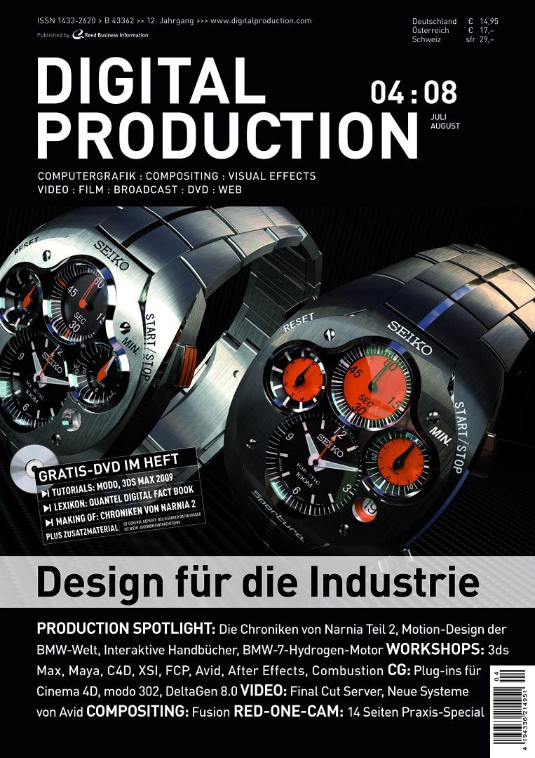 magazine cover featuring two seiko watches with orange accents digital production Magazine cover featuring two Seiko watches with orange accents.