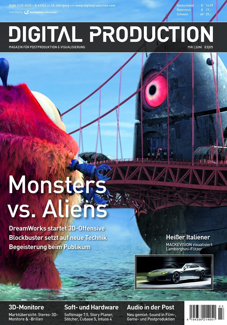 magazine cover featuring characters from monsters vs aliens with a bridge background digital production Magazine cover featuring characters from Monsters vs. Aliens with a bridge background.