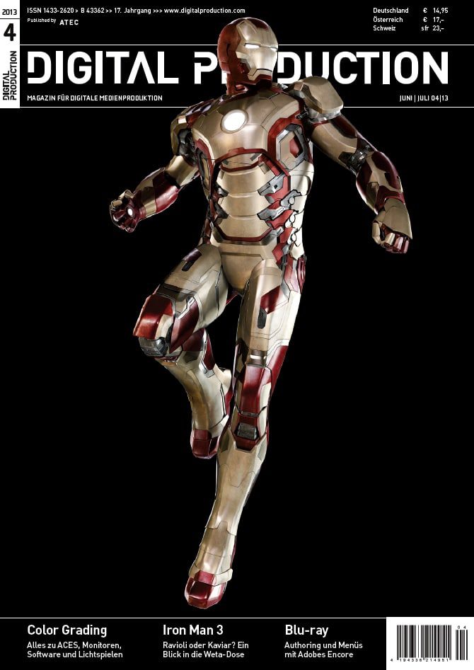iron man figurine on magazine cover digital production Iron Man figurine on magazine cover
