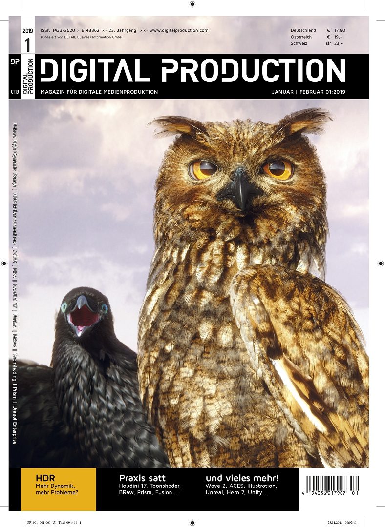 owl and bird on magazine cover digital production Owl and bird on magazine cover