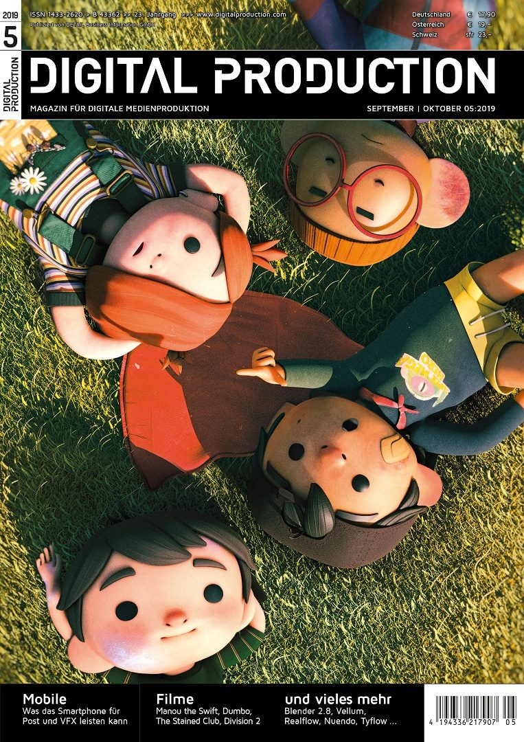 four cartoon characters lying on grass looking up on a magazine cover digital production Four cartoon characters lying on grass, looking up, on a magazine cover