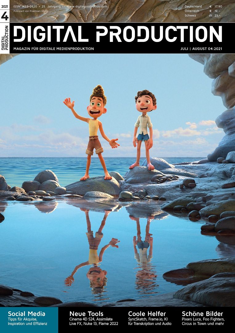 two animated characters standing by a reflective water surface inside a cave digital production Two animated characters standing by a reflective water surface inside a cave.