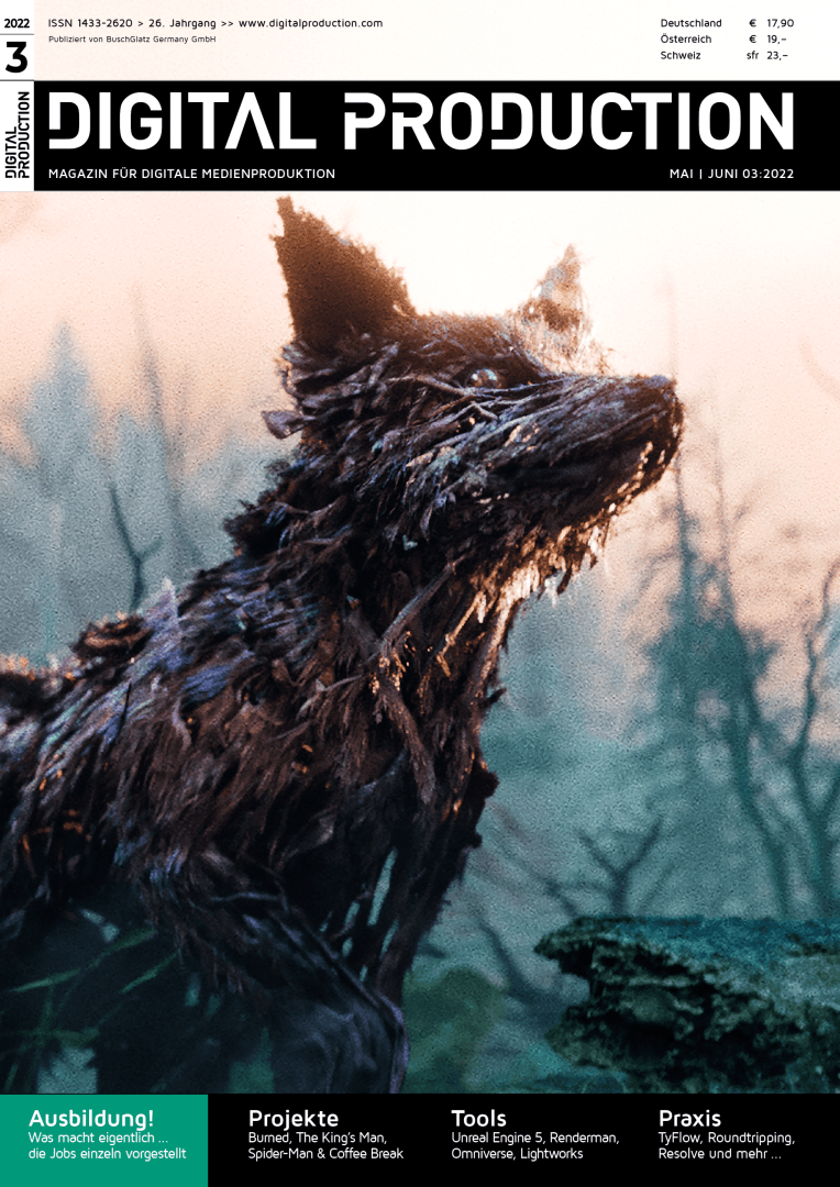 a stylized fox made of branches and moss on a magazine cover digital production A stylized fox made of branches and moss on a magazine cover.