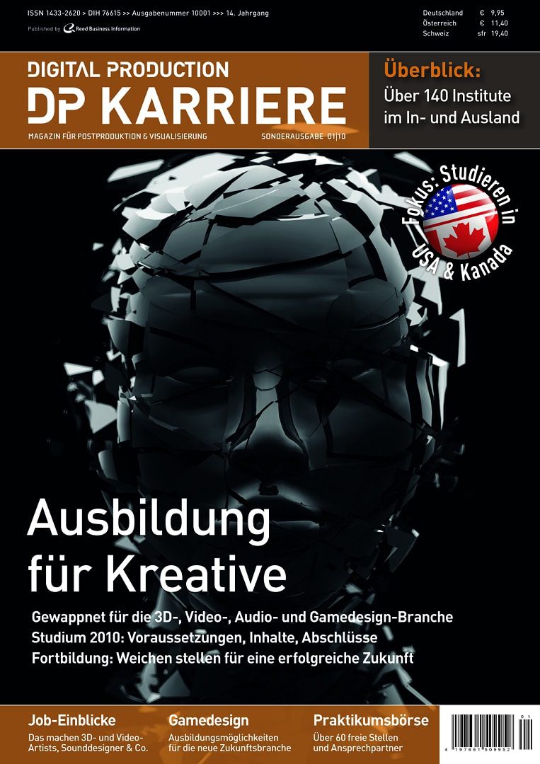magazine cover featuring a stylized 3d face and text about creative education digital production Magazine cover featuring a stylized 3D face and text about creative education.