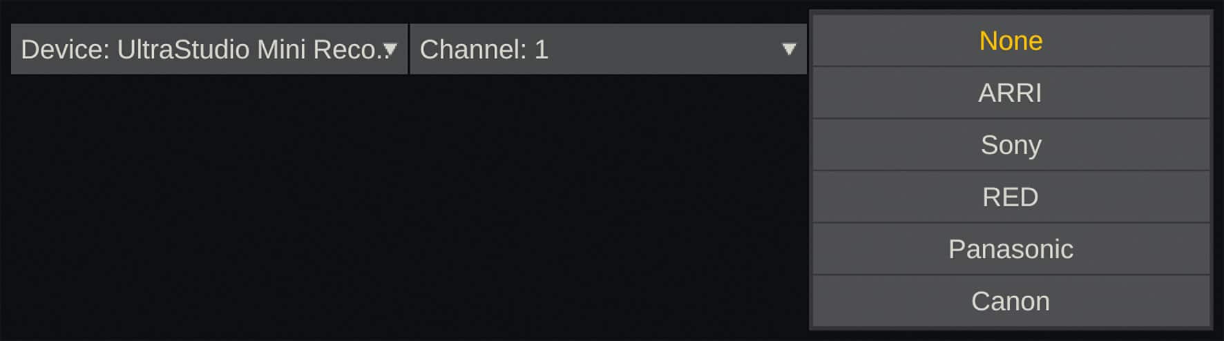 menu options for camera devices digital production Menu options for camera devices