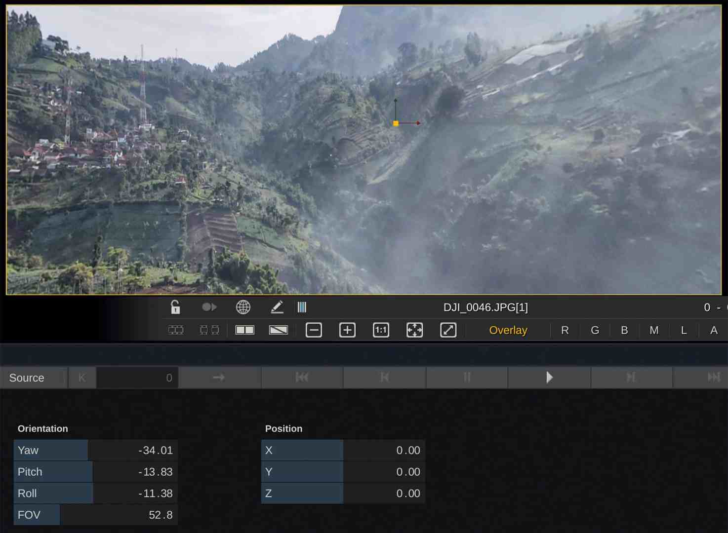 landscape view with mountains and village displayed on a screen digital production Landscape view with mountains and village displayed on a screen