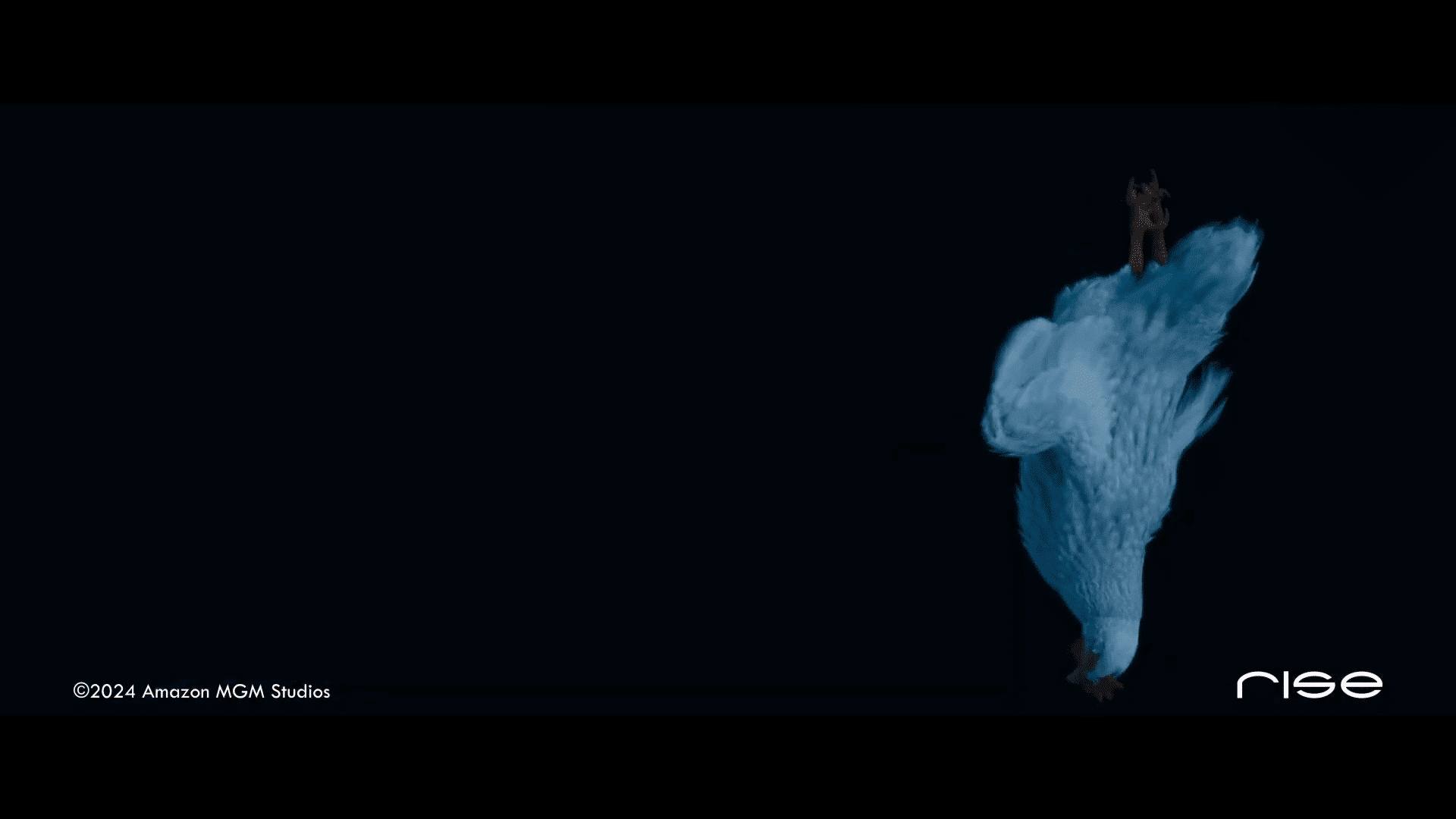 a blue chicken walking on a dark background digital production A blue chicken walking on a dark background.