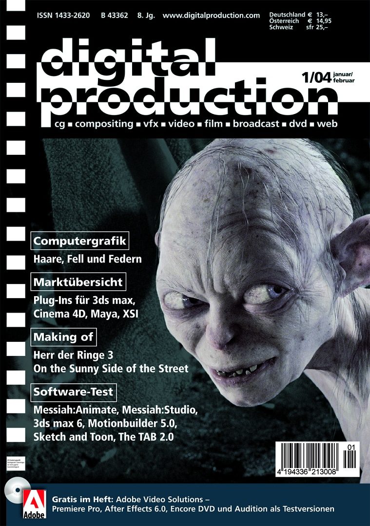 magazine cover featuring cgi character text about digital production related topics digital production Magazine cover featuring CGI character, text about digital production related topics