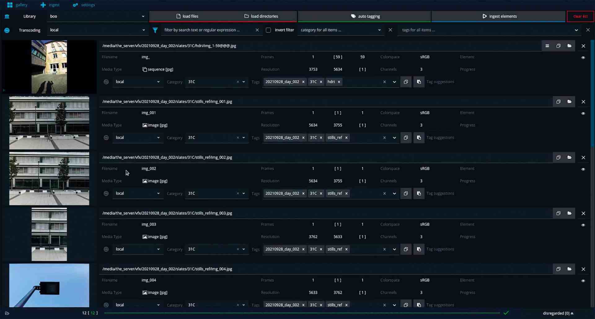 screenshot of digital asset management interface displaying images and metadata digital production Screenshot of digital asset management interface displaying images and metadata