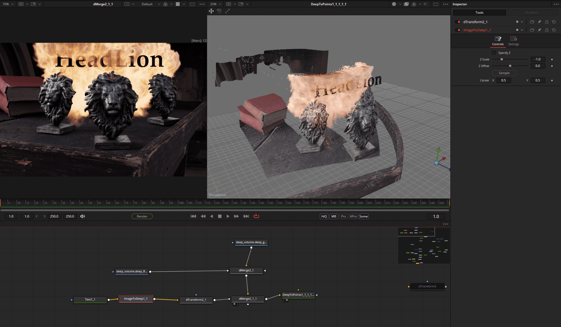 3d software interface with lion models and text digital production 3D software interface with lion models and text