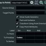 user interface for copy to points tool in software digital production User interface for Copy to Points tool in software