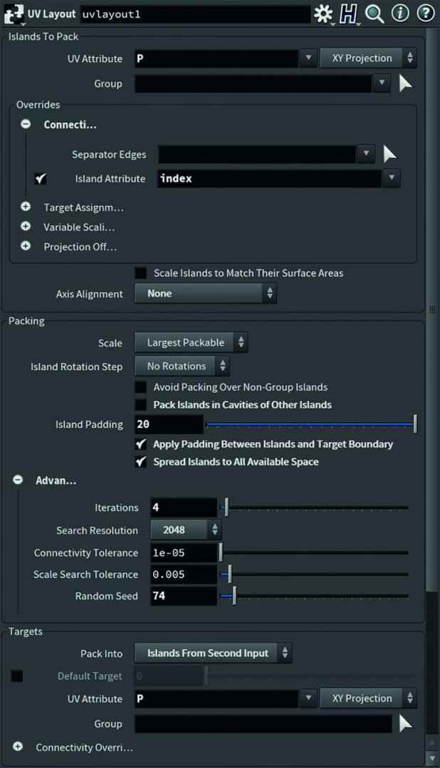 uv layout settings in software interface digital production UV layout settings in software interface.
