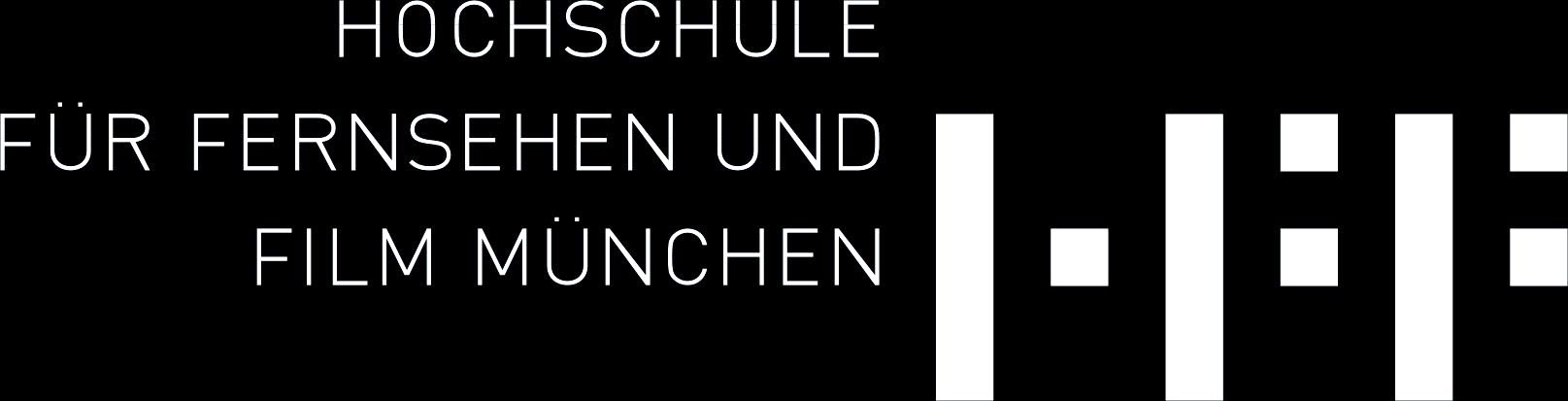 logo of the hochschule für fernsehen und film münchen featuring the institutions name in white text on a black background with a stylized representation of the acronym hff digital production Logo of the Hochschule für Fernsehen und Film München, featuring the institution's name in white text on a black background with a stylized representation of the acronym 'HFF'.
