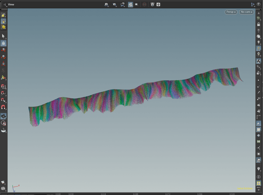 a colorful 3d model displayed on a digital interface featuring a waving textured surface with a blend of rainbow hues set against a light gradient background digital production A colorful 3D model displayed on a digital interface, featuring a waving, textured surface with a blend of rainbow hues, set against a light gradient background.