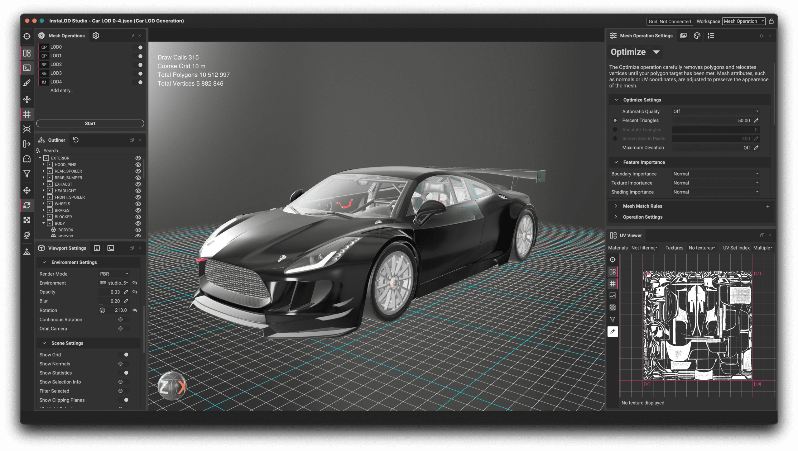 pr2026instalodcar lod generation digital production
