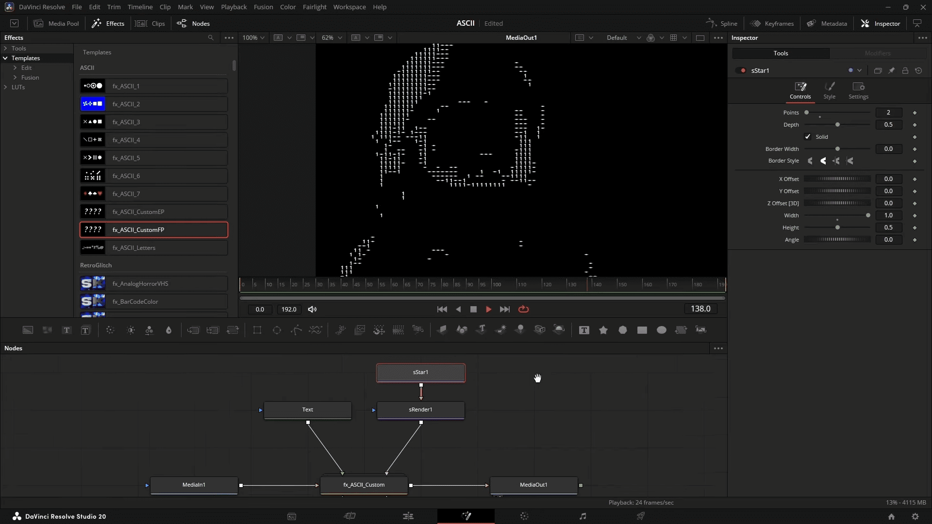 a digital workspace featuring davinci resolve studio the screen displays a black and white pixelated image of a face surrounded by editing tools and timelines various layers and nodes are visible on the left showcasing a complex editing interface with options for adjusting effects digital production A digital workspace featuring DaVinci Resolve Studio. The screen displays a black and white pixelated image of a face, surrounded by editing tools and timelines. Various layers and nodes are visible on the left, showcasing a complex editing interface with options for adjusting effects.