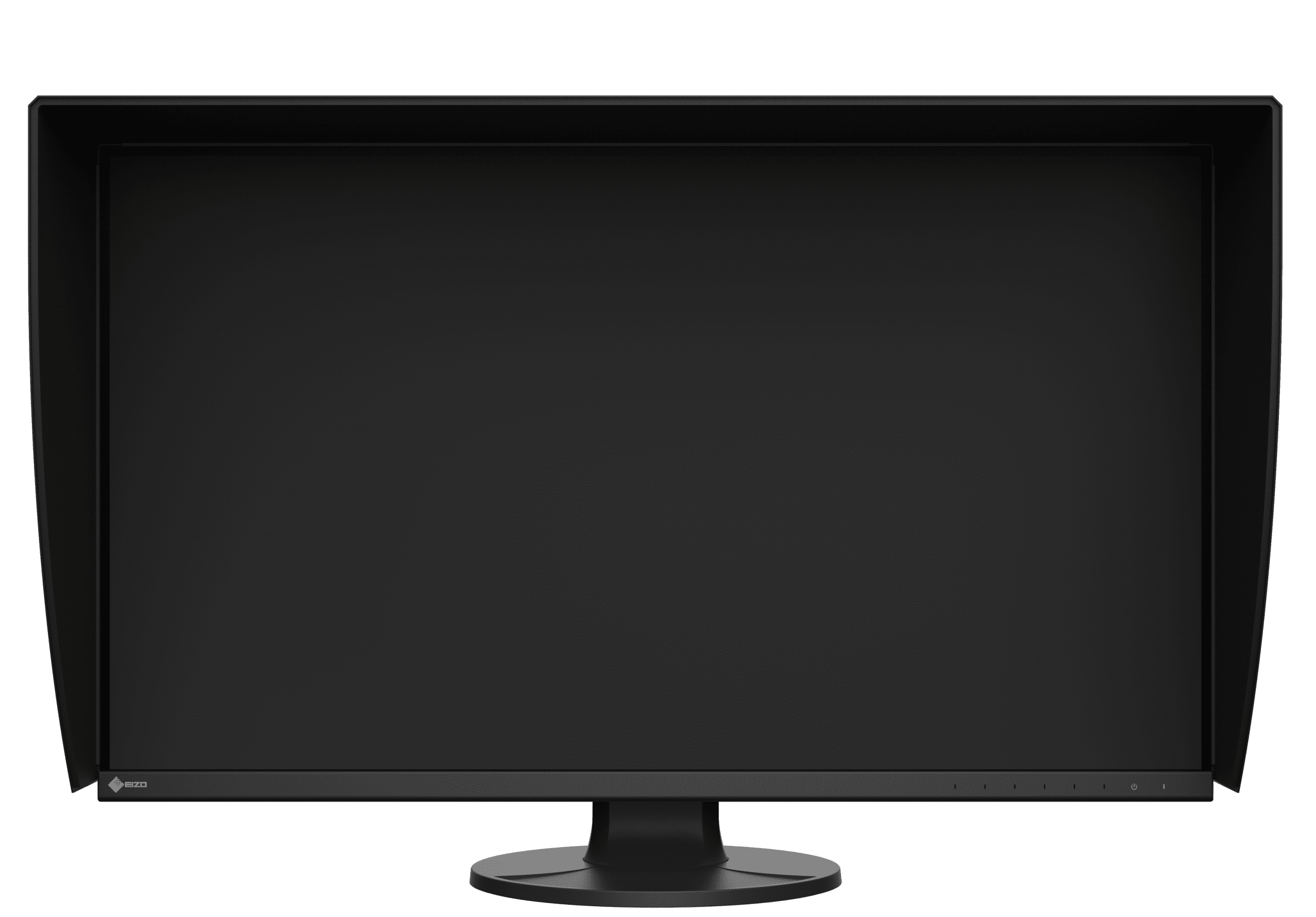 a large modern computer monitor stands prominently against a plain background the screen is entirely dark providing a blank canvas for digital work a sleek curved black bezel frames the display while a circular base supports it adding to its contemporary design digital production A large, modern computer monitor stands prominently against a plain background. The screen is entirely dark, providing a blank canvas for digital work. A sleek, curved black bezel frames the display, while a circular base supports it, adding to its contemporary design.