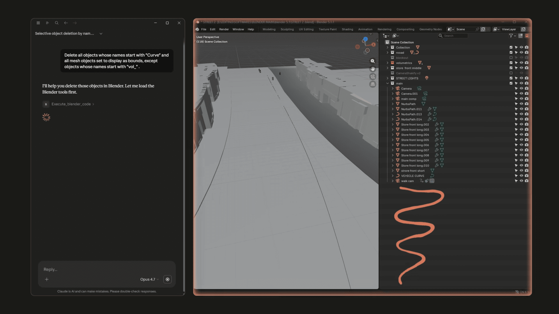 a digital interface displays a 3d model in a monochromatic palette the left side shows a text box with instructions for object selection while the right side features a detailed list of objects with properties highlighted the background is dark emphasizing the model digital production A digital interface displays a 3D model in a monochromatic palette. The left side shows a text box with instructions for object selection, while the right side features a detailed list of objects with properties highlighted. The background is dark, emphasizing the model.