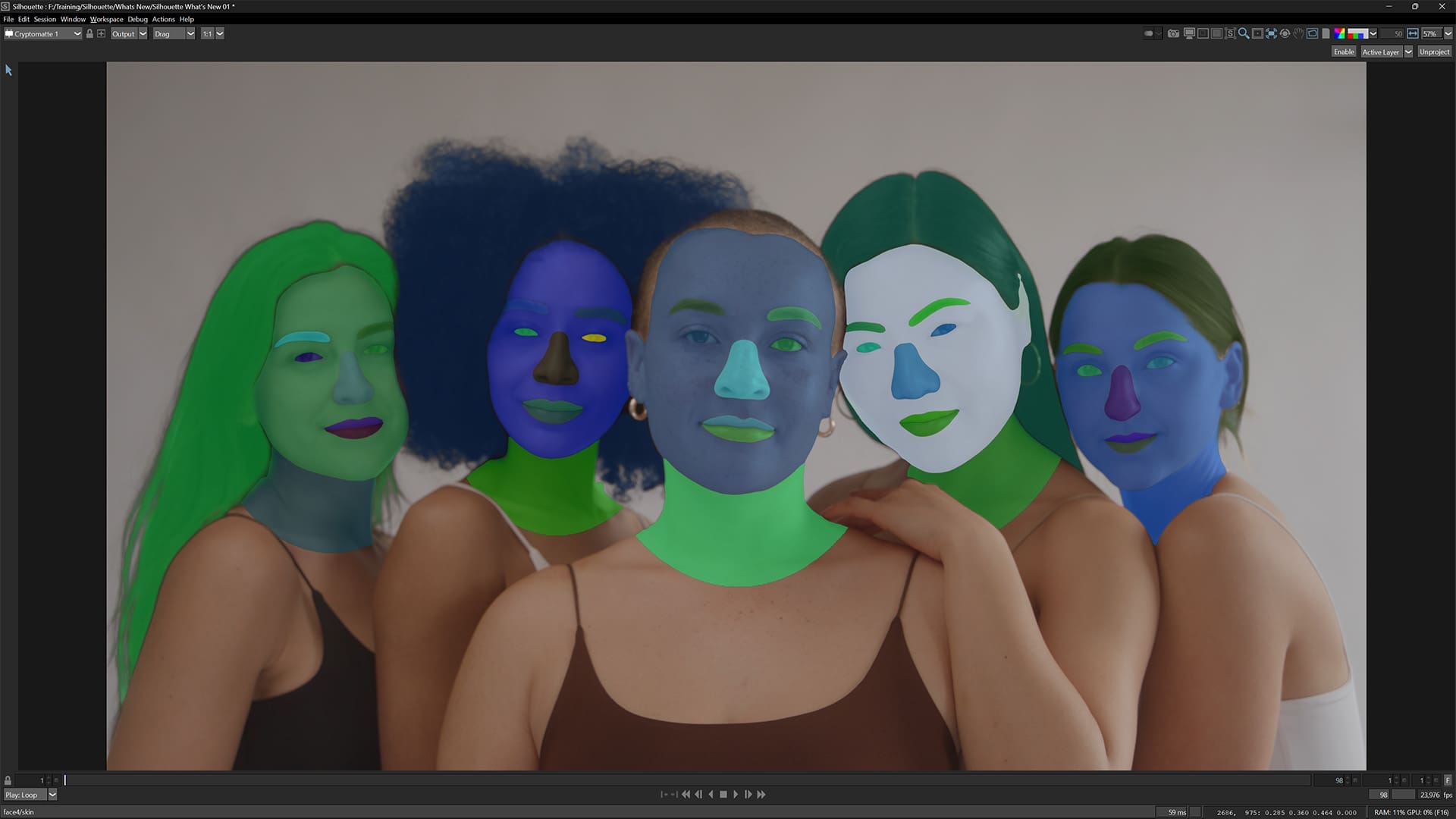 a diverse group of five women poses closely together against a neutral backdrop each face is artfully painted in bold colors with vibrant greens blues and purples accentuating their features their expressions are confident and engaging creating a striking visual effect digital production A diverse group of five women poses closely together against a neutral backdrop. Each face is artfully painted in bold colors, with vibrant greens, blues, and purples accentuating their features. Their expressions are confident and engaging, creating a striking visual effect.