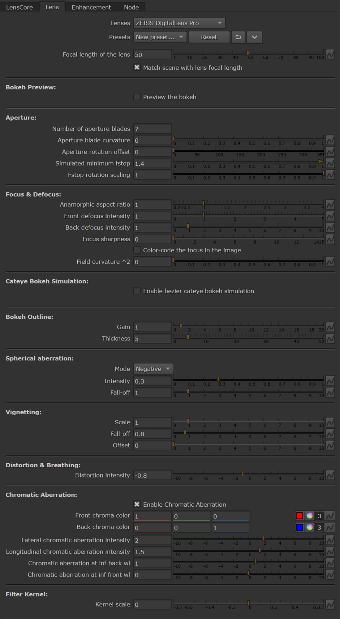 a screenshot of a digital photo editing application interface showcases various controls for adjusting lens effects the layout features labeled sliders for bokeh preview aperture settings focus adjustments and other image enhancement options each organized in clearly defined sections digital production A screenshot of a digital photo editing application interface showcases various controls for adjusting lens effects. The layout features labeled sliders for bokeh preview, aperture settings, focus adjustments, and other image enhancement options, each organized in clearly defined sections.