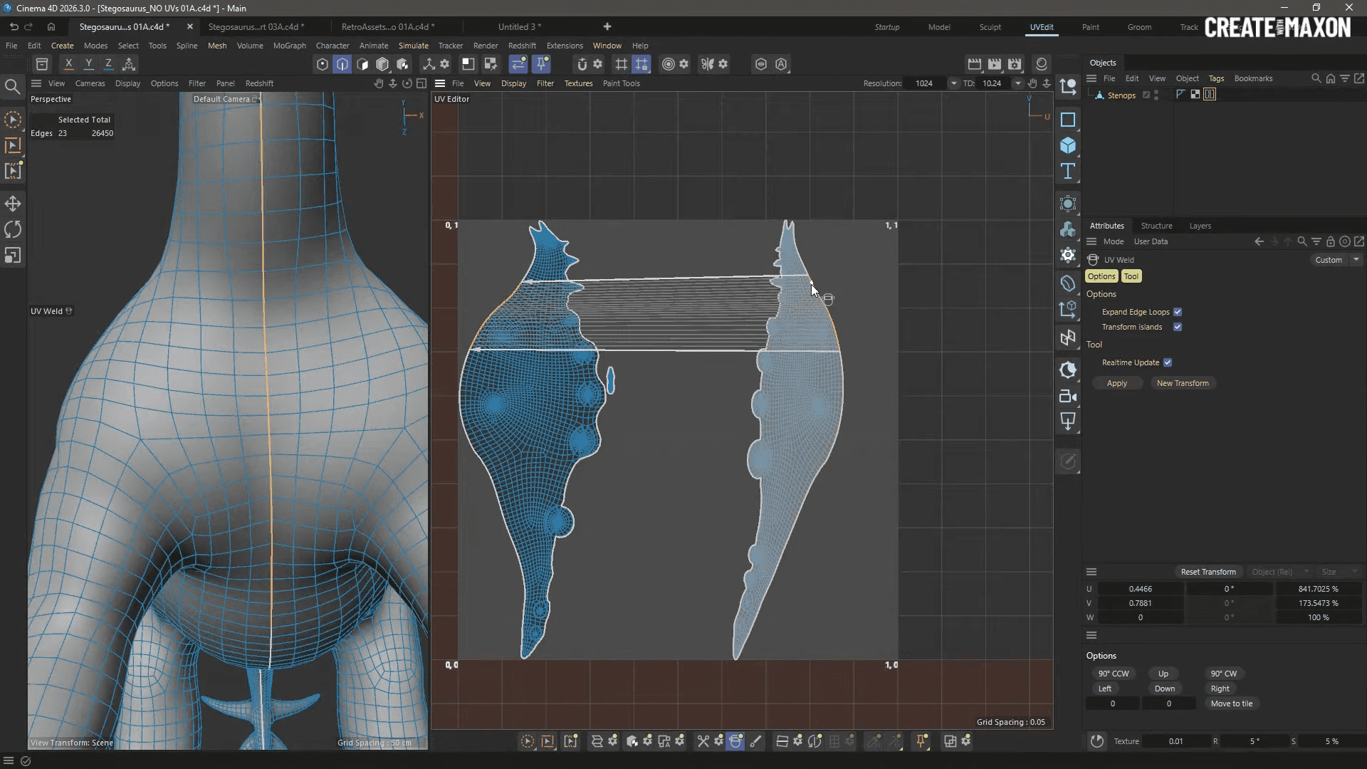 a 3d modeling interface displays a complex mesh representation of an anatomical object highlighted by a wireframe pattern in light blue the central focus shows two symmetrical sections separated by a smooth gray strip surrounding tools and panels enhance the technical atmosphere of digital art creation digital production A 3D modeling interface displays a complex mesh representation of an anatomical object, highlighted by a wireframe pattern in light blue. The central focus shows two symmetrical sections separated by a smooth gray strip. Surrounding tools and panels enhance the technical atmosphere of digital art creation.